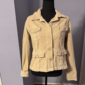 No Boundaries Beige Corduroy Jacket.